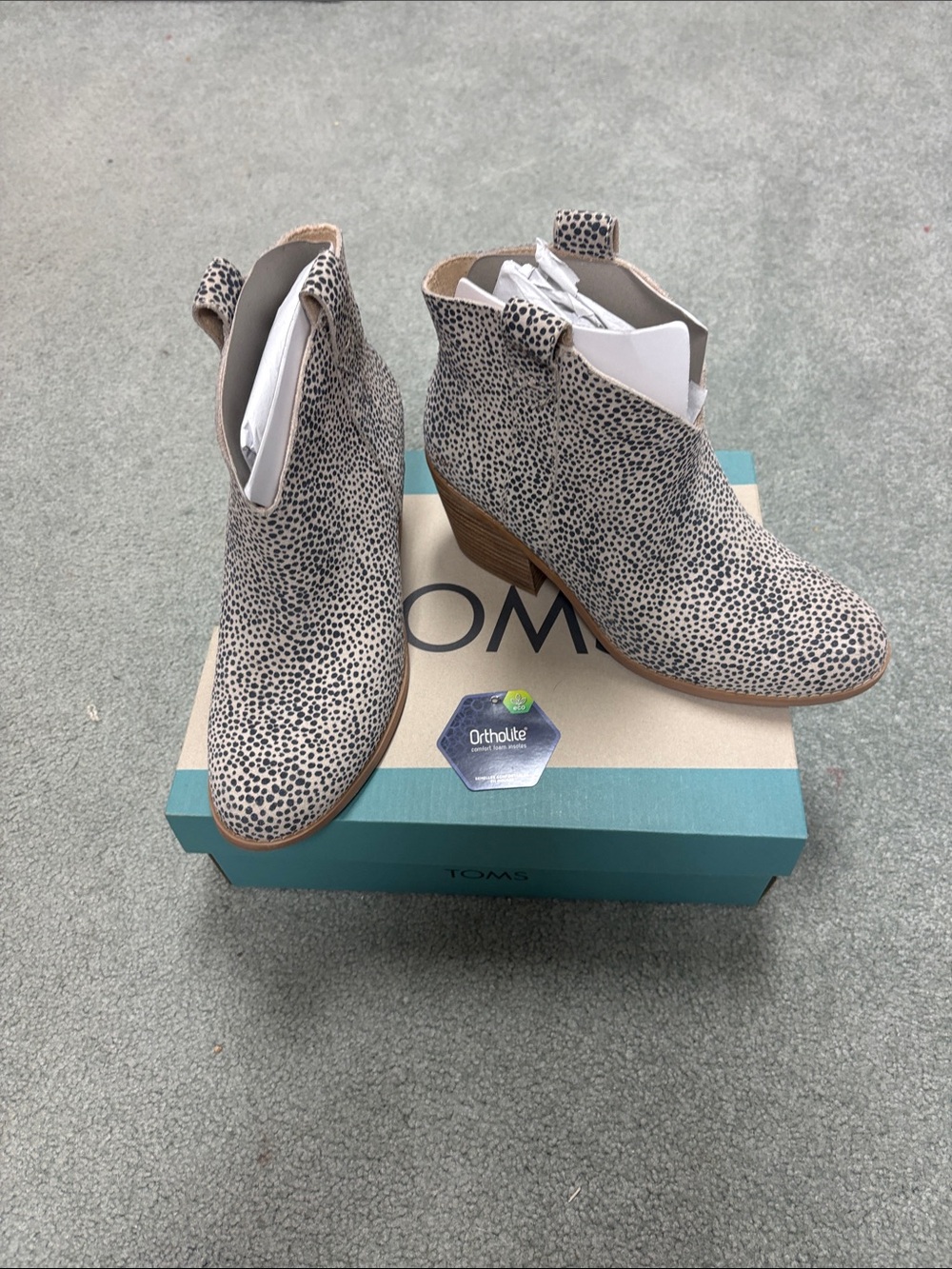 TOMS Constance macadamia mini cheetah suede